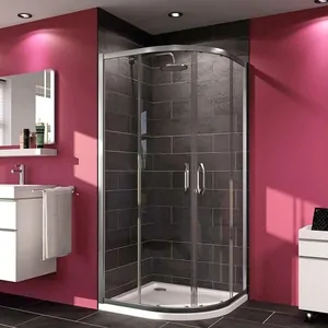 Душевой уголок HUPPE 80х80х190 R55 профиль серебро/стекло прозрачное Anti-Plaque 140603.069.322