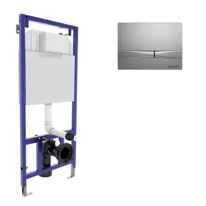 Комплект BERGES инсталляция для скрытого монтажа унитаза, клавиша смыва F2 арт. 040252