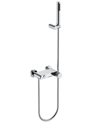 Смеситель Boheme 123-CRCR.3 для ванны/душа, настенный, с изливом, с ручным душем, хром
