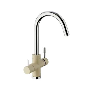 Смеситель для кухни Paini 255 мм,однозах.,кран для пить. воды, бежевый 7855643CR3V11L2KM