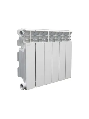 Радиатор STOUT 350 6 секций, алюминиевый, боковое подключение, белый SRA-3310-035006