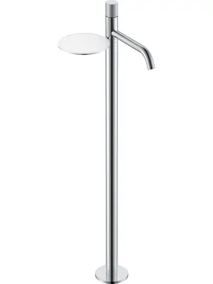 Смеситель Boheme 120-CRCR.4 для раковины, напольный, однозахватный, ручка spirale, хром