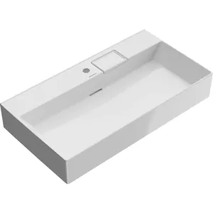 Раковина KERAMA MARAZZI Logica мебельная/подвесная 900х480х145 с 1 отверстием, белая гл. LO.wb.90.1