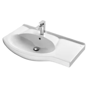 Раковина Aquaton 83 1WH110228 830х210х513 мм, крыло справа, цвет: белый