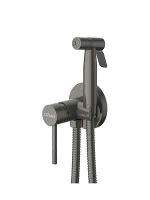 Смеситель CEZARES -DIF-GM с гигиеническим душем,однозахватный,оружейная сталь