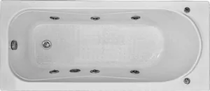 Ванна акриловая BAS 1500х700 прямоугольная, каркас, без слива-перелива, с г/м FLAT