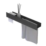 Полка FLOW Trio 700х130х90 бумагодерж. слева, полотенцедерж. справа, черный Fl--trio70-tpp-ч