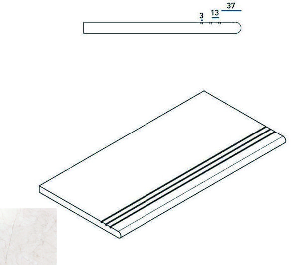 Contempora X2 Pure Gradino Round Grip Dx 60X30 антислип фактурная структурированная
