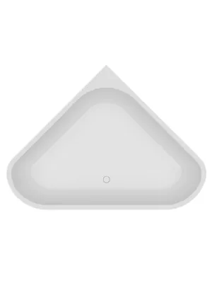 Акриловая ванна Abber (1500х1500) пристенная, слив-перелив, белая матовая AB9446MW