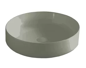 Раковина накладная ArtCeram 480х480х125 круглая, без перелива, серая COL002 15 34