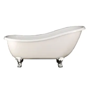 Ванна чугунная DEVON&DEVON REGINA (1640х790х570/800) белая, с ножками deco алюминий 2MRREGINAVPDCRD