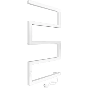 Полотенцесушитель Indigo (electrо) б/п 800х500 скр. провод справа, белый матовый