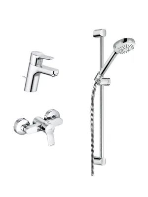 Набор смесителей KLUDI 3in1 для умывальника, душа, душевой гарнитур, хром 378450565