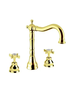 Смеситель для раковины Migliore на 3 отверстия, золото ML.PRN-812.DO