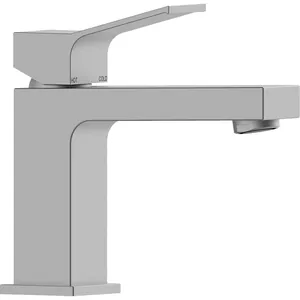 Смеситель для раковины Bossini 86 мм,однозахватный,фикс. излив, с д/кл.,шлиф. никель Z00707.094