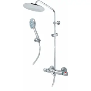 Душевая система с термостатом VARION Armaturen 1080 86 5 с жесткой стойкой и ручным душем