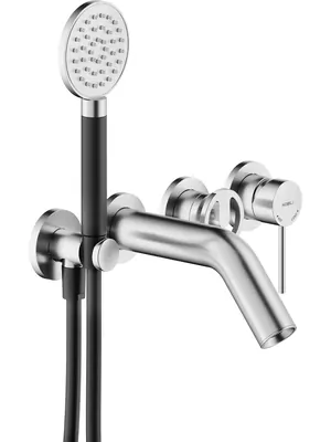 Смеситель для ванны/душа Nobili WEBK110/91SOIX встраиваемый,с ручным душем,нержавеющая сталь