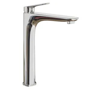 Смеситель для раковины Paini однозахватный, высокий излив, без дон. клапана, хром LACR205LL