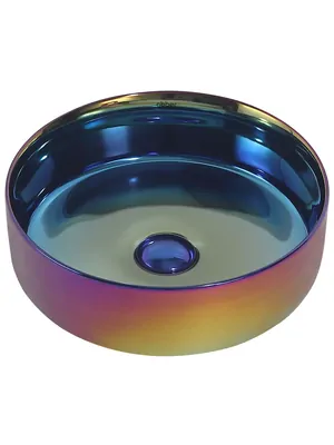 Раковина накладная ABBER d360 без отв. под смеситель и перелив,хамелеон AC2108Regen