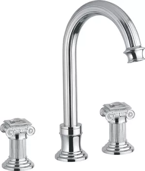 Смеситель CEZARES -BLS2-A-01-Sw для раковины, 3 отверстия, донный клапан, хром/ручки Swarovski