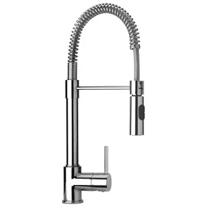 Смеситель для кухни Paini однозахватный, высокий гибкий излив, хром 78CR557PEKM