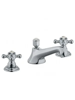 Смеситель KLUDI для умывальника, трехсекционный, низкий излив (хром) 510460520