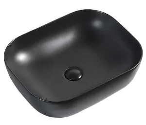 Раковина накладная Aquanet -1-MB 500х395х145 без перелива и отв. под смес., черный мат. 245829