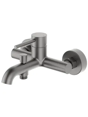 Смеситель для ванны/душа Aquatek AQ1340BGM настенный, однозахв., излив 196мм, сталь оруж