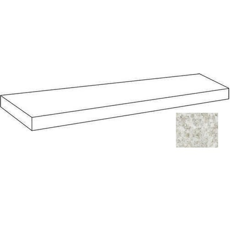 Atlas Concorde Russia Forte Dei Marmi Quark 620070002682 Brazilian White Scalino Angolare Sx Matt 33x80 матовая