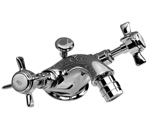Смеситель для биде Devon&Devon MARF25CR двухзахватный, донный клапан, хром