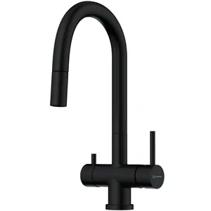 Смеситель для мойки Omoikiri -S-GB графит, кран для питьевой воды, вытяжной шланг 4994359