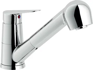 Смеситель NOBILI для кухни, вытяжной излив с душем, хром BS101127CR