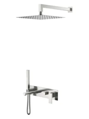 Душевая система Boheme 474-NB встраиваемая, однозахватная, верхний/ручной душ, никель браш