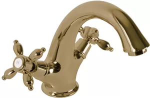 Смеситель CEZARES -LS1-02 для умывальника, двухзахватный, с донным клапаном, бронза