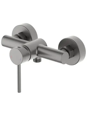 Смеситель для душа Aquatek AQ1360BGM настенный, однозахватный, без излива, сталь оружейная