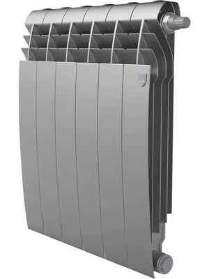 Радиатор биметаллический, 6 секций ROYAL THERMO 500 Silver Satin, VR80 нижнее подкл