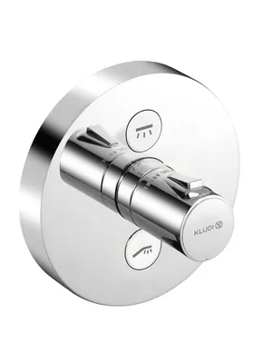 Смеситель для душа KLUDI 389120538 термостат встраиваемый на 2 потребителя, внешняя часть, хром