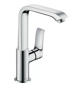 Смеситель Hansgrohe 31187000 для умывальника с высоким поворотным изливом, нажимным клапаном