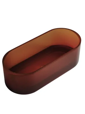 Прозрачная ванна Abber (1700х750) отдельностоящая, донный клапан, коричневая AT9708Opal