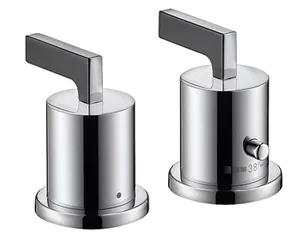 Смеситель Axor 39482 термостат на борт ванны, 2 отверстия, крестовые рукоятки, хром