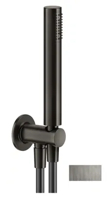 Душевой гарнитур Gessi 58123.707 шланговое подключение, лейка, шланг, черный металл браш