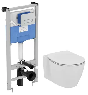 Инсталляция Ideal Standard ProSys 120P клавиша хром + Унитаз AquaBlade + тонкое сиденье микролифт P211601