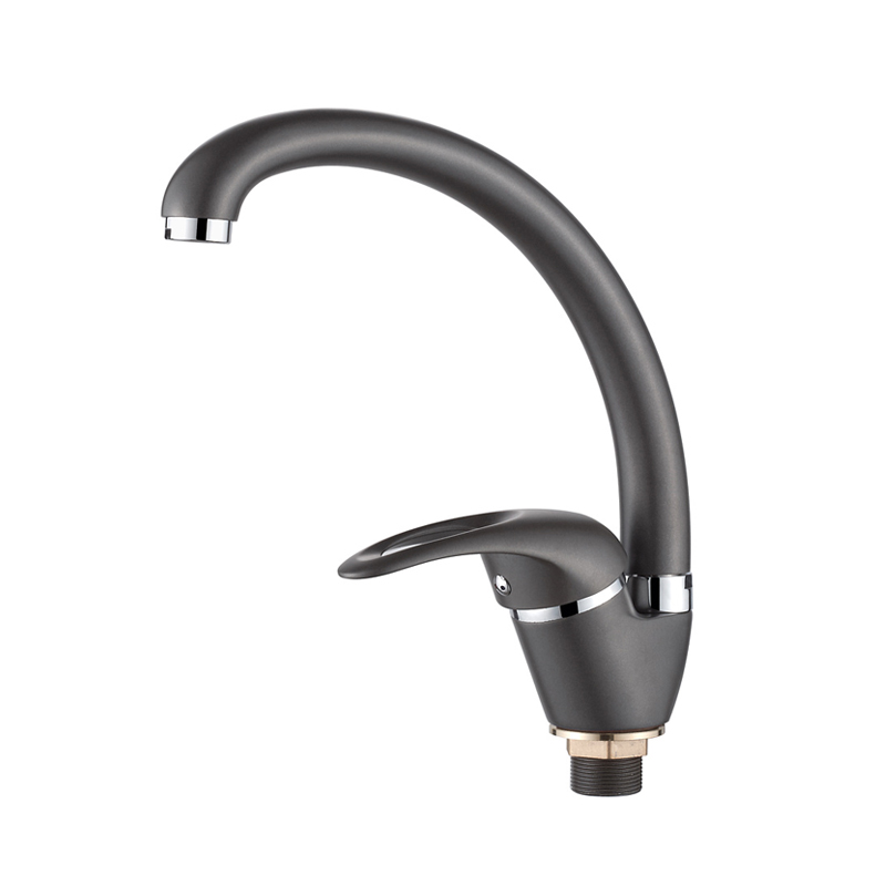 Смеситель Ledeme для кухни, поворотный излив, однозахватный, графит L5902U