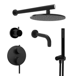 Душевая система Paini для ванны/душа, верхн./ручн. душ, однозах., черн браш. 78PZSET36911SHBATH