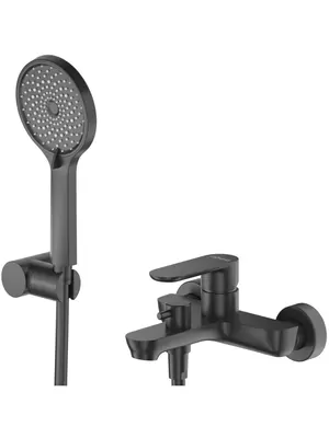 Смеситель для ванны/душа CEZARES -VD-NOP однозахватный, душ.гарнитур, цвет: черный матовый