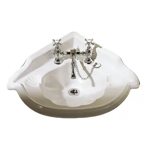 Раковина угловая Devon&Devon IBLA1FOXF 540х435х290 с 1 отверстием под смеситель, белый