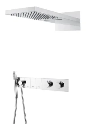 Душевая система Boheme 133-CR встраиваемая, термостат, верх./ручной душ, хром