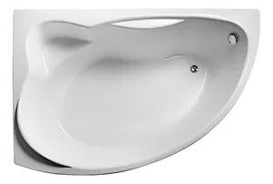 Ванна акриловая BAS 1700х1100 левая,угловая, асимметричная, каркас, без слива-перелива, белый