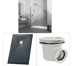 Душевая перегородка RGW WA-010B (900х1950) с поддоном 900х1200 и сифоном, профиль черный