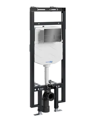 Инсталляция для унитаза WasserKRAFT с клавишей смыва, черный глянцевый 58TLT.010.ME.PB04
